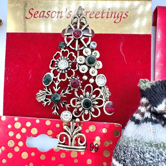 Christmas Brooch Pin Lot Vintage To Now Holiday Noel Festive Fun Xmas 17 Pieces - Picture 6 of 16